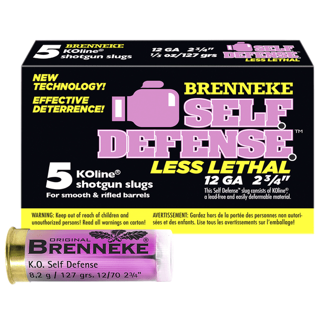 Brenneke Self Defense 12 Gauge 2.75" 1/3 oz Sabot Slug Shot - SL122SDLL Brenneke Self Defense 12 Gauge 2.75" 1/3 oz Sabot Slug Shot - SL122SDLL