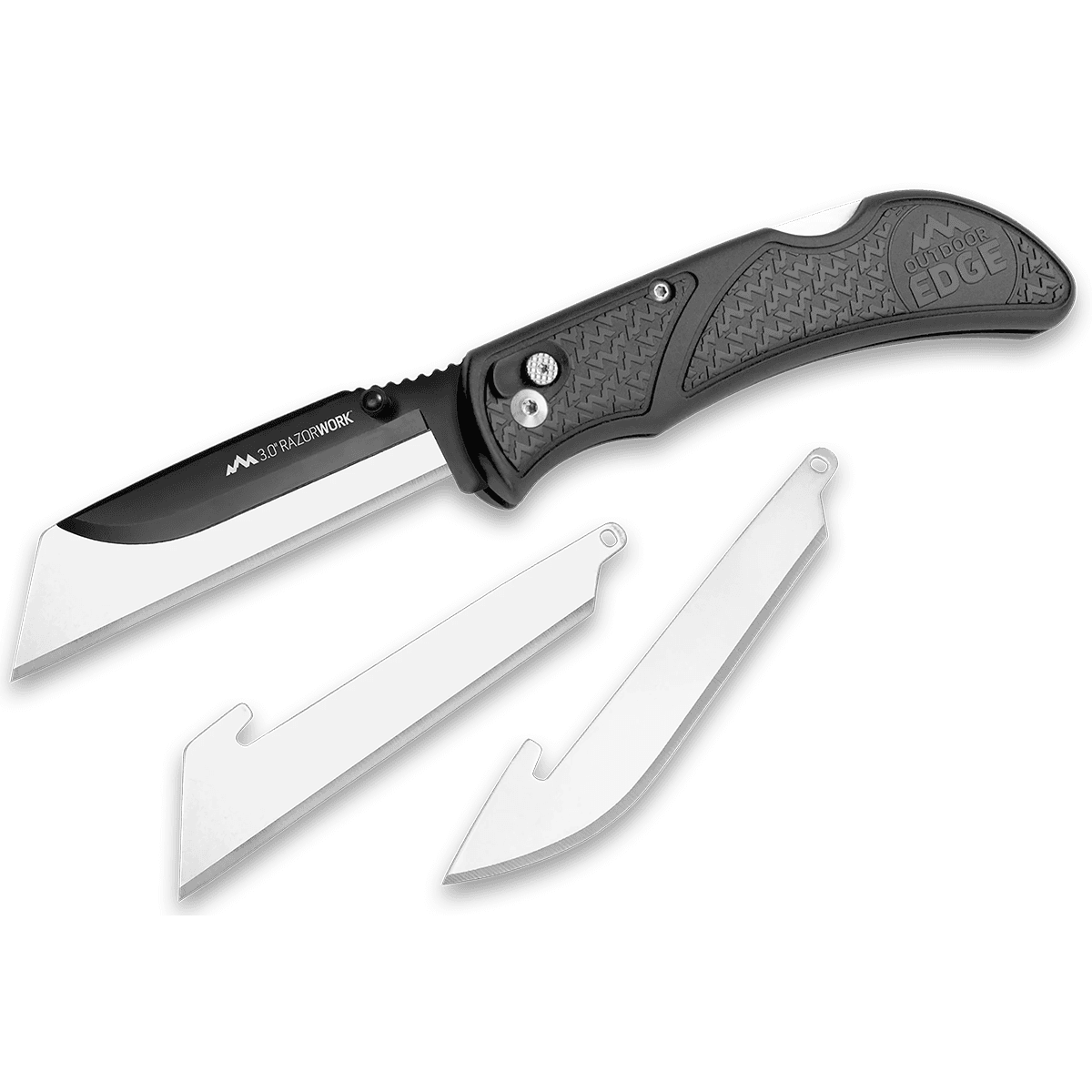 Outdoor Edge RW3060C RazorWork 3" Folding Drop Point/Utility Plain/Gut Hook Knife Outdoor Edge RW3060C RazorWork 3" Folding Drop Point/Utility Plain/Gut Hook Knife