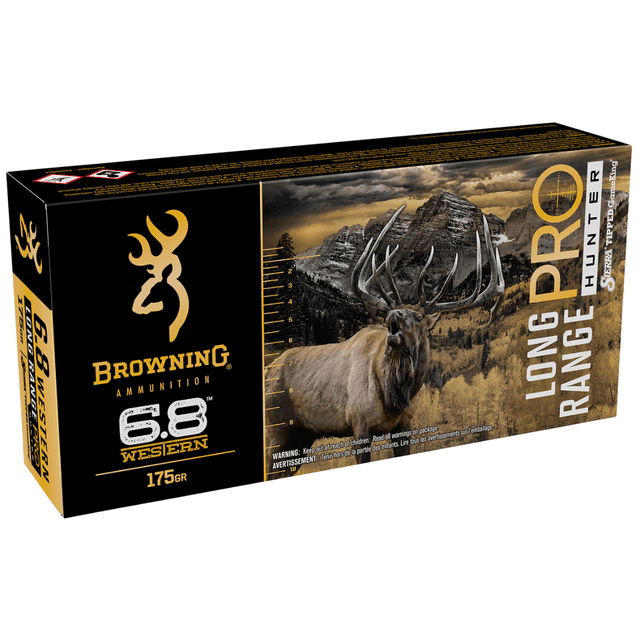 Browning Long Range Pro Hunter 6.8Western Ammunition - 175gr Sierra Tipped GameKing - 20 Per Box/10 Case - B192500682 Browning Long Range Pro Hunter 6.8Western Ammunition - 175gr Sierra Tipped GameKing - 20 Per Box/10 Case - B192500682