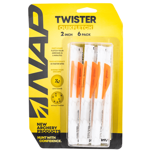 NAP NAP60637 Quickfletch Twister White Orange/ 6 Pack NAP NAP60637 Quickfletch Twister White Orange/ 6 Pack