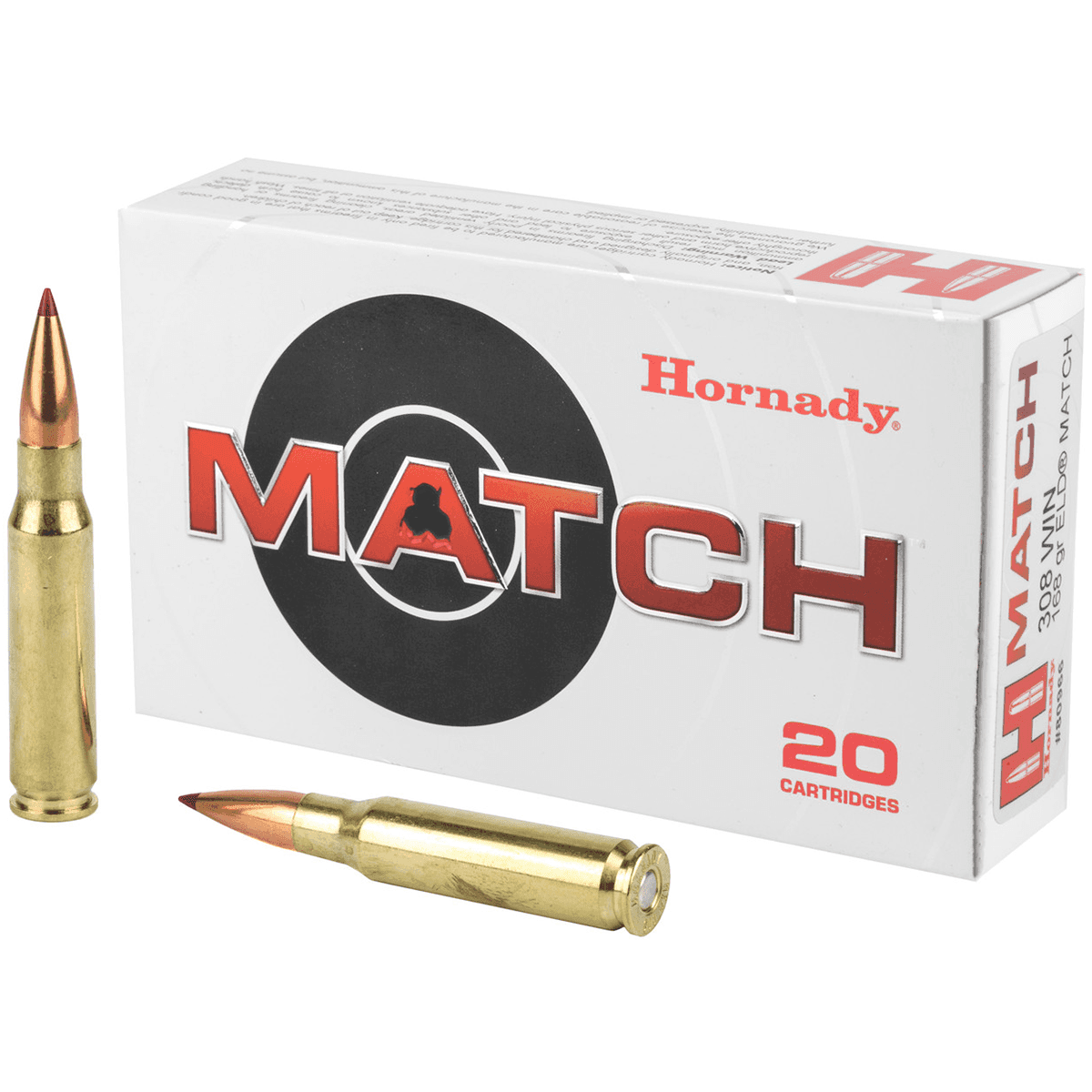 Hornady 80966 Match 308 Win 168 gr Extremely Low Drag Match 20 Per Box Hornady 80966 Match 308 Win 168 gr Extremely Low Drag Match 20 Per Box