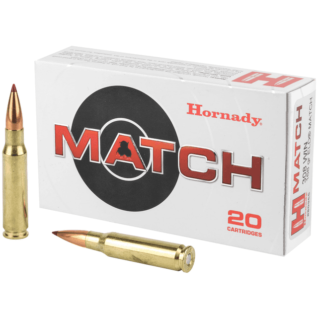 Hornady 80966 Match 308 Win 168 gr Extremely Low Drag Match 20 Per Box Hornady 80966 Match 308 Win 168 gr Extremely Low Drag Match 20 Per Box