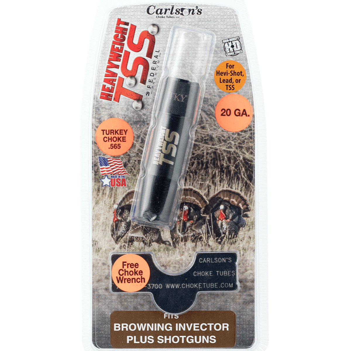 Carlson's Choke Tubes 38023 TSS Turkey 20 Gauge Turkey 17-4 Stainless Steel Carlson's Choke Tubes 38023 TSS Turkey 20 Gauge Turkey 17-4 Stainless Steel