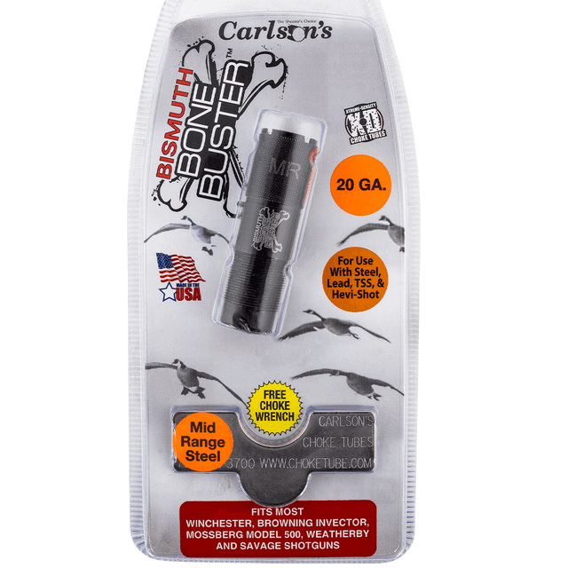 Carlson's Choke Tubes 09224 Bismuth Bone Buster WinChoke, Browning Invector, Mossberg 500 20 Gauge Mid-Range 17-4 Stainless Steel Carlson's Choke Tubes 09224 Bismuth Bone Buster WinChoke, Browning Invector, Mossberg 500 20 Gauge Mid-Range 17-4 Stainless Steel