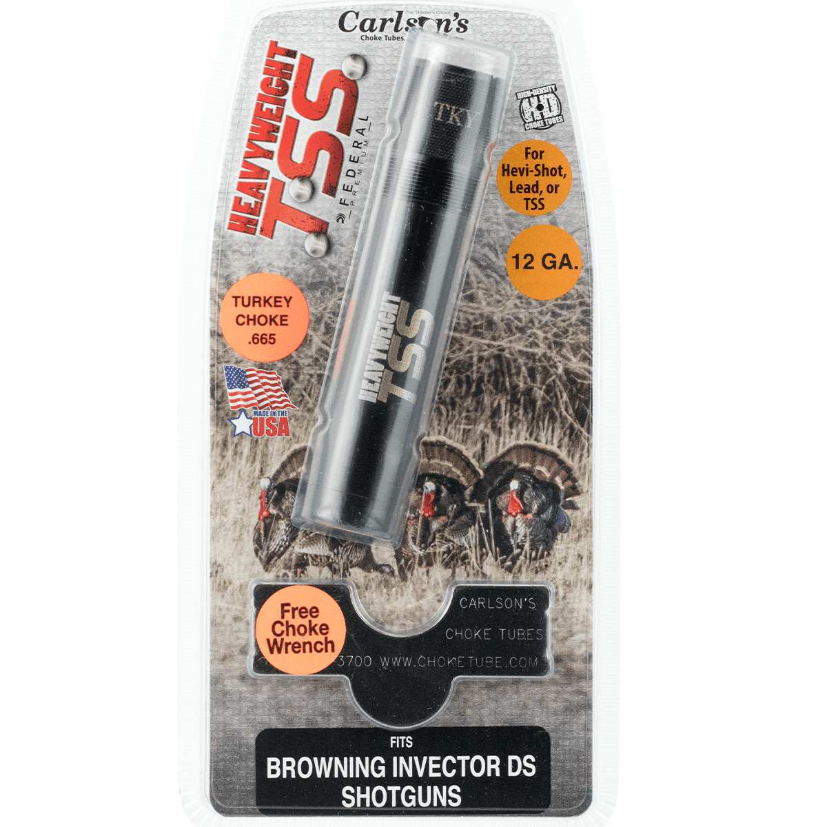 Carlson's Choke Tubes 38025 TSS Turkey Invector-DS 12 Gauge Turkey 17-4 Stainless Steel Carlson's Choke Tubes 38025 TSS Turkey Invector-DS 12 Gauge Turkey 17-4 Stainless Steel