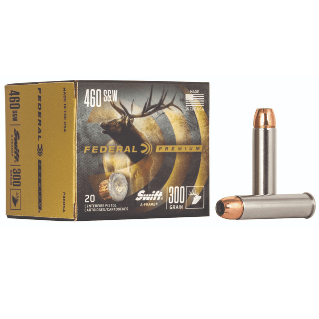 Federal Premium .460 S&W Mag 300gr Swift A-Frame, 20 Rounds Per Box - P460SA Federal Premium .460 S&W Mag 300gr Swift A-Frame, 20 Rounds Per Box - P460SA