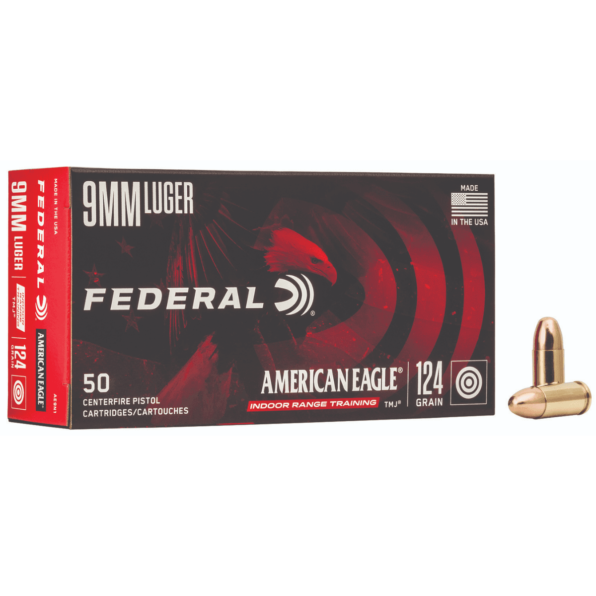 Federal American Eagle Indoor Range Training 9mmLuger Ammunition - AE9N1 Federal American Eagle Indoor Range Training 9mmLuger Ammunition - AE9N1