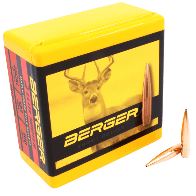 Berger Bullets 25586 Elite Hunter Outer Limits 25 Cal 133gr Boat Tail 100/Box Berger Bullets 25586 Elite Hunter Outer Limits 25 Cal 133gr Boat Tail 100/Box