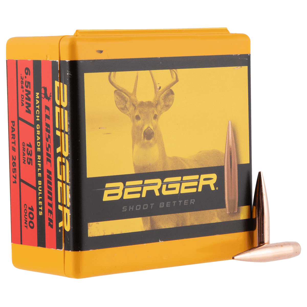Berger Bullets 26571 Classic Hybrid Hunter Match Grade 6.5 Creedmoor 135gr Boat Tail 100/Box Berger Bullets 26571 Classic Hybrid Hunter Match Grade 6.5 Creedmoor 135gr Boat Tail 100/Box