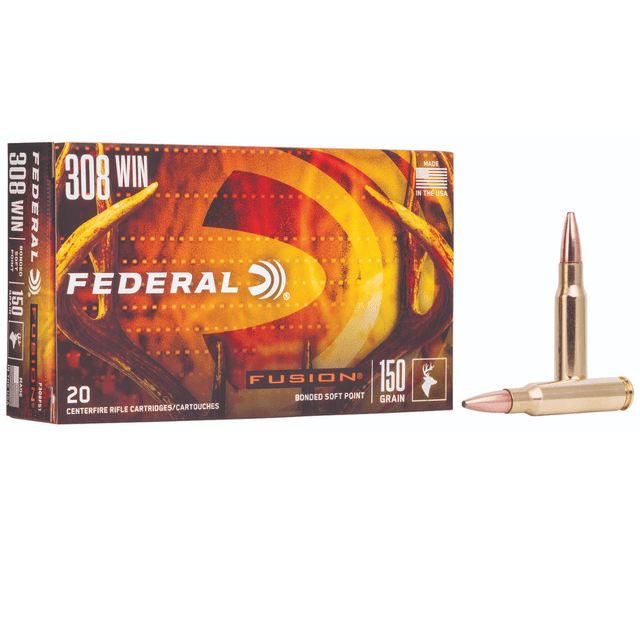 Federal Fusion .308 Win 150gr Bonded Soft Point, 20 Rounds Per Box - F308FS1 Federal Fusion .308 Win 150gr Bonded Soft Point, 20 Rounds Per Box - F308FS1