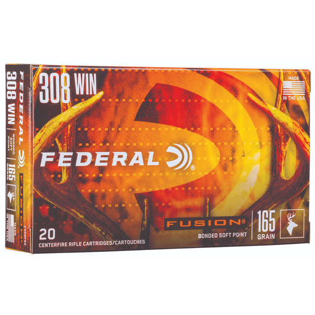 Federal Fusion .308 Win 165gr Bonded Soft Point, 20 Rounds Per Box - F308FS2 Federal Fusion .308 Win 165gr Bonded Soft Point, 20 Rounds Per Box - F308FS2
