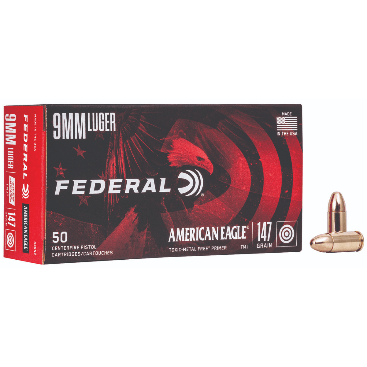 Federal American Eagle Indoor Range Training 9mmLuger Ammunition - AE9N2 Federal American Eagle Indoor Range Training 9mmLuger Ammunition - AE9N2