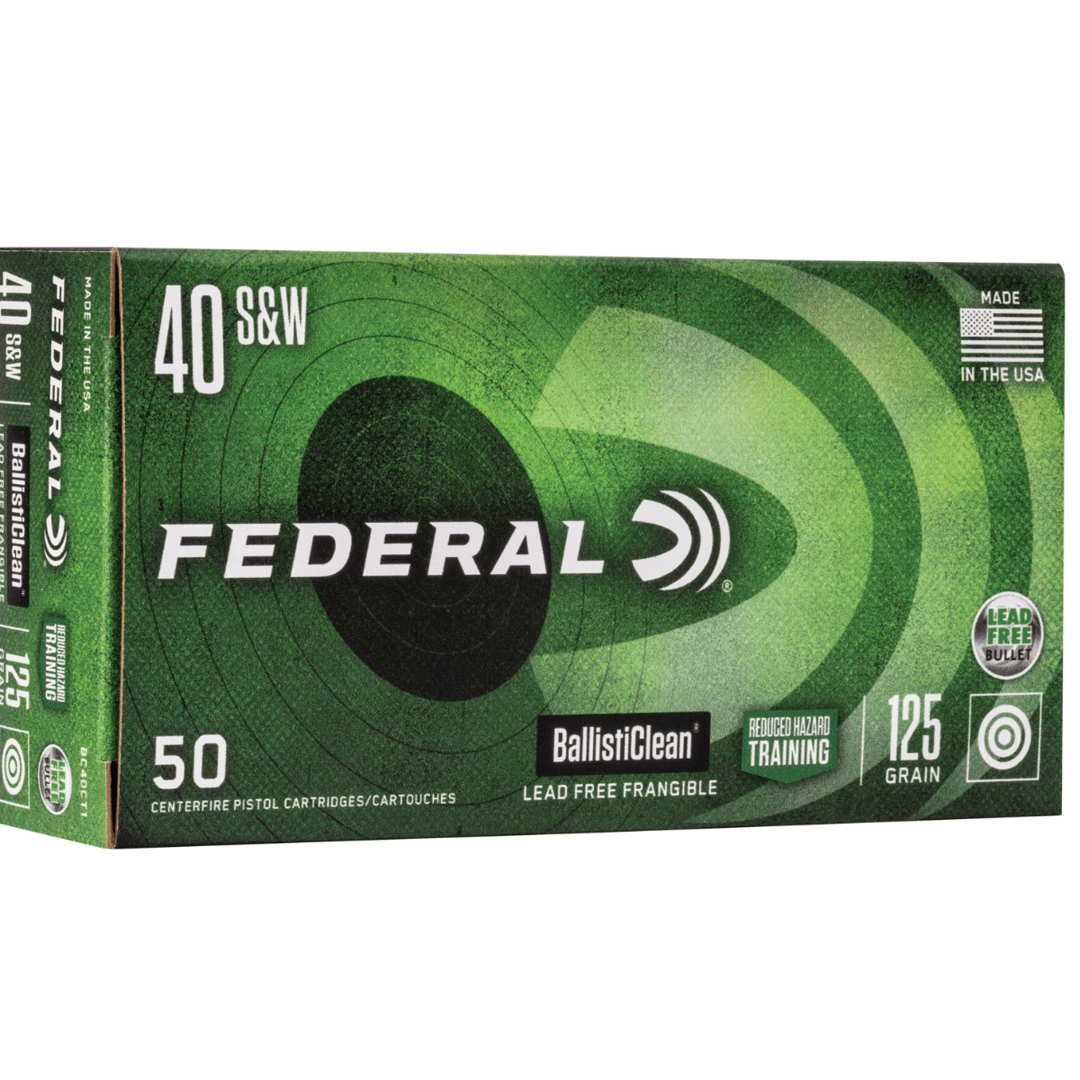 Federal BallistiClean Reduced Hazard Training 40S&W Ammunition - BC40CT1 Federal BallistiClean Reduced Hazard Training 40S&W Ammunition - BC40CT1
