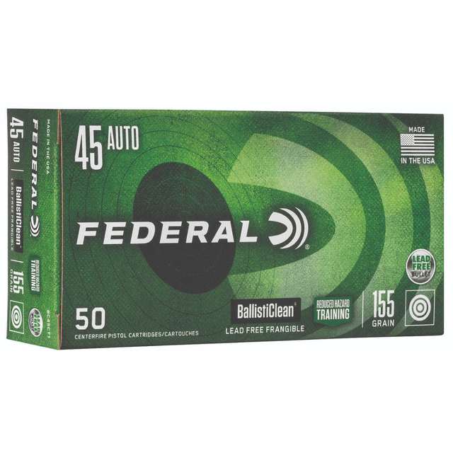 Federal BallistiClean Reduced Hazard Training 45ACP Ammunition - BC45CT1 Federal BallistiClean Reduced Hazard Training 45ACP Ammunition - BC45CT1