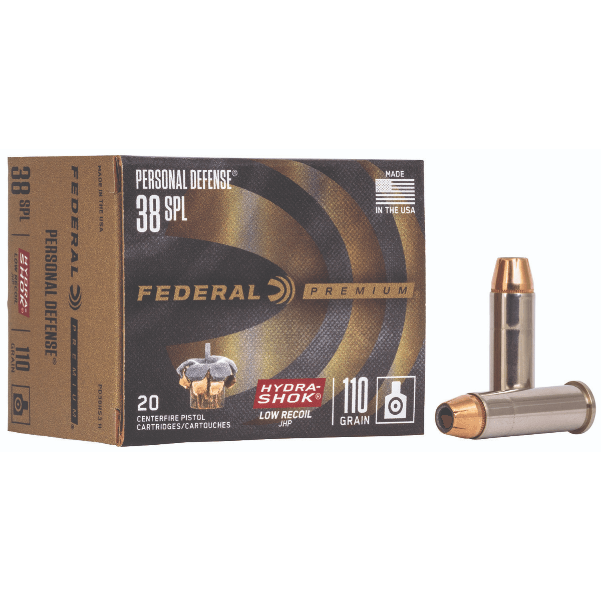 Federal Premium Personal Defense Low Recoil 38Special Ammunition - PD38HS3H Federal Premium Personal Defense Low Recoil 38Special Ammunition - PD38HS3H