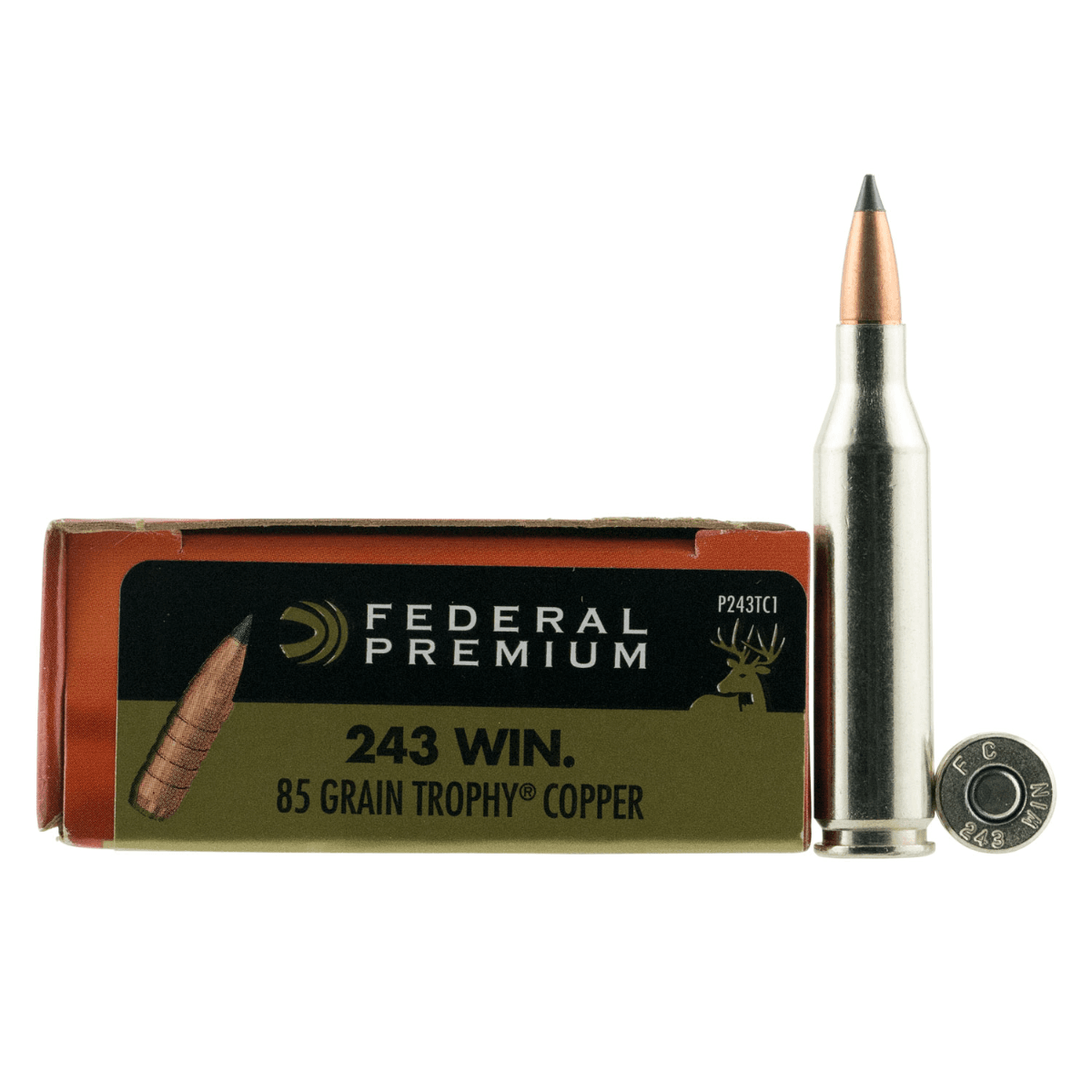 Federal Premium 243Win 85gr Trophy Copper Rifle Ammunition - P243TC1 Federal Premium 243Win 85gr Trophy Copper Rifle Ammunition - P243TC1