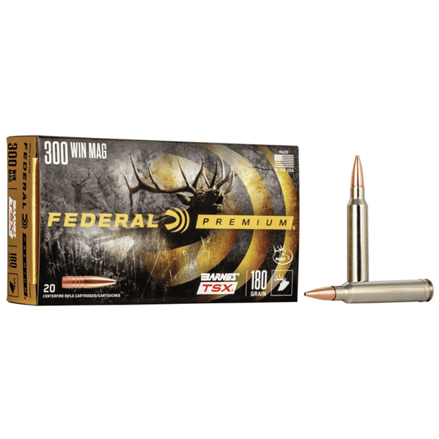 Federal Premium 300WinMag 180gr Barnes TSX Rifle Ammunition - P300WP Federal Premium 300WinMag 180gr Barnes TSX Rifle Ammunition - P300WP