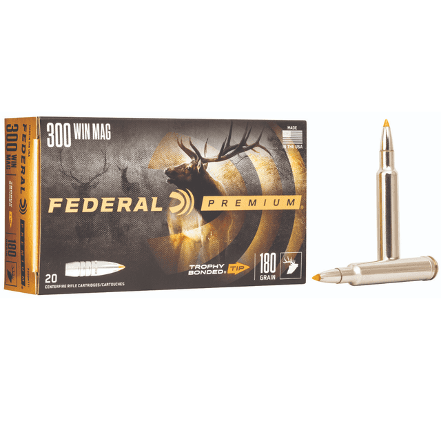 Federal Premium 300WinMag 180gr Trophy Bonded Tip Rifle Ammunition - P300WTT1 Federal Premium 300WinMag 180gr Trophy Bonded Tip Rifle Ammunition - P300WTT1