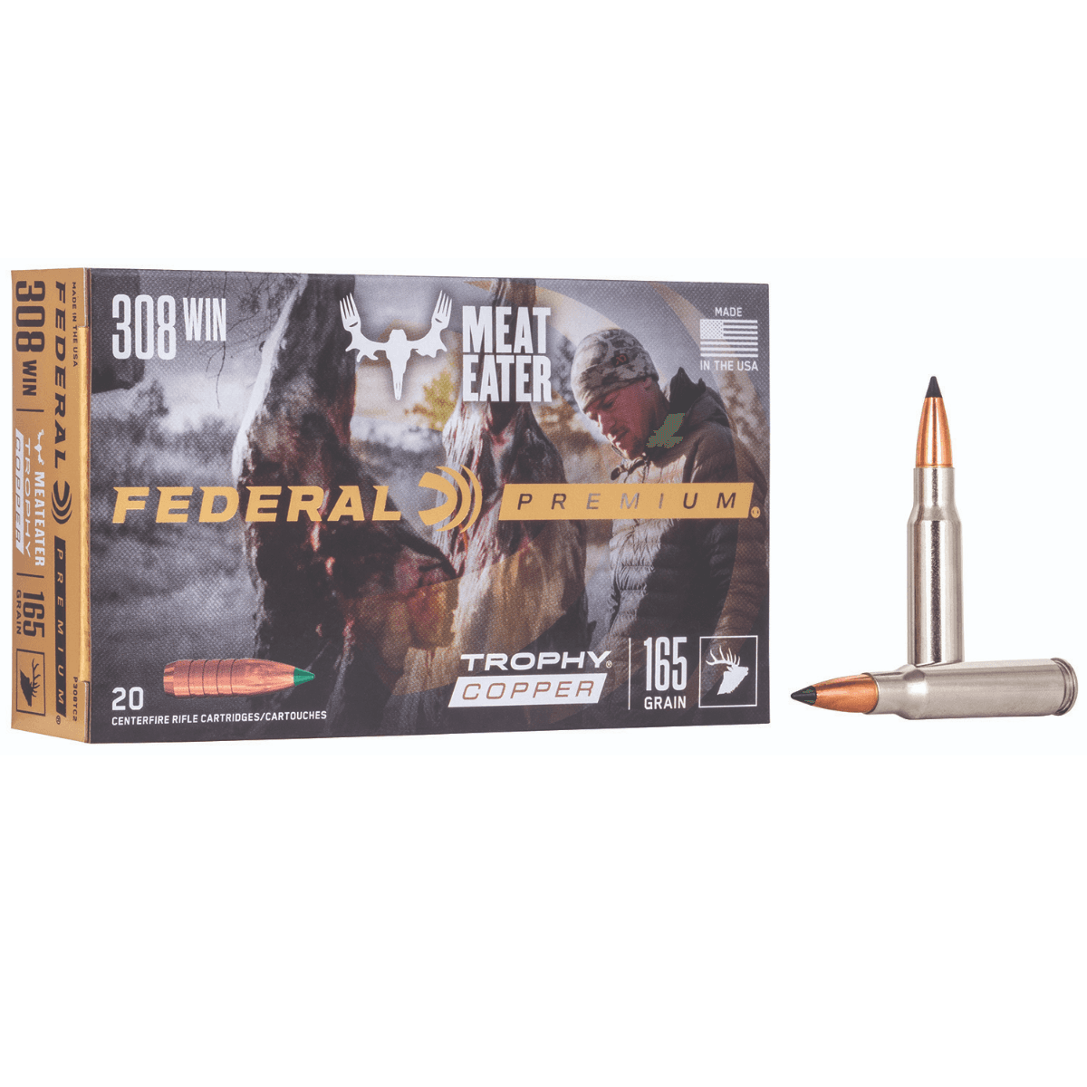 Federal Premium 308Win 165gr Trophy Copper Rifle Ammunition - P308TC2 Federal Premium 308Win 165gr Trophy Copper Rifle Ammunition - P308TC2