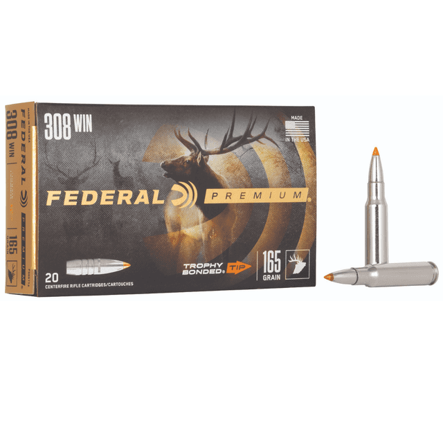 Federal Premium 308Win 165gr Trophy Bonded Tip Rifle Ammunition - P308TT2 Federal Premium 308Win 165gr Trophy Bonded Tip Rifle Ammunition - P308TT2