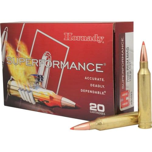Hornady Superformance 7mm Remington Magnum 139 GR SST 20 Bx Hornady Superformance 7mm Remington Magnum 139 GR SST 20 Bx