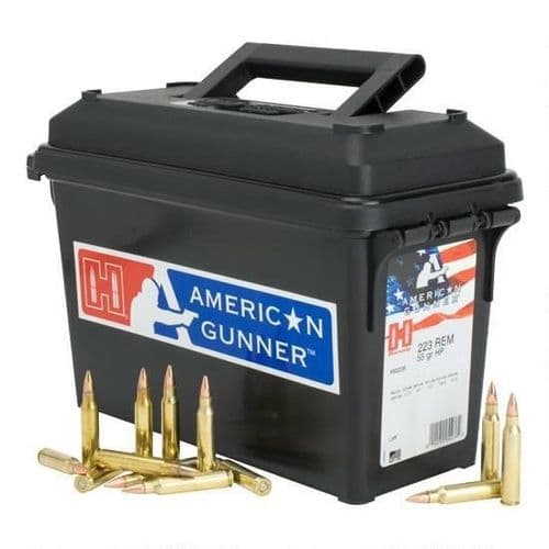 Hornady American Gunner 5.56 NATO Ammunition 247 Rounds 55 Grain Match Hollow Point 3240fps Hornady American Gunner 5.56 NATO Ammunition 247 Rounds 55 Grain Match Hollow Point 3240fps