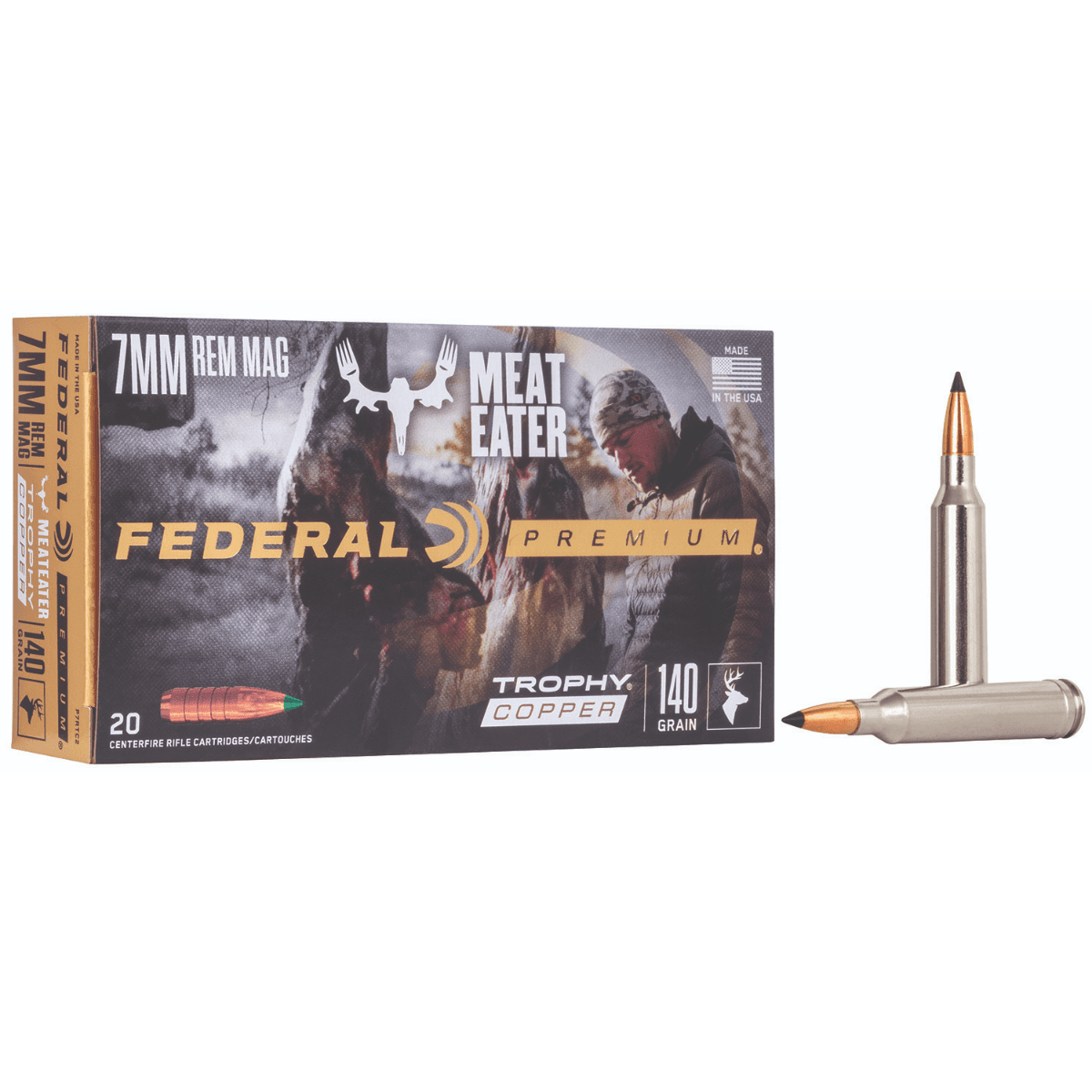 Federal Premium 7mm Rem Mag 140gr Trophy Copper Rifle Ammunition - P7RTC2 Federal Premium 7mm Rem Mag 140gr Trophy Copper Rifle Ammunition - P7RTC2