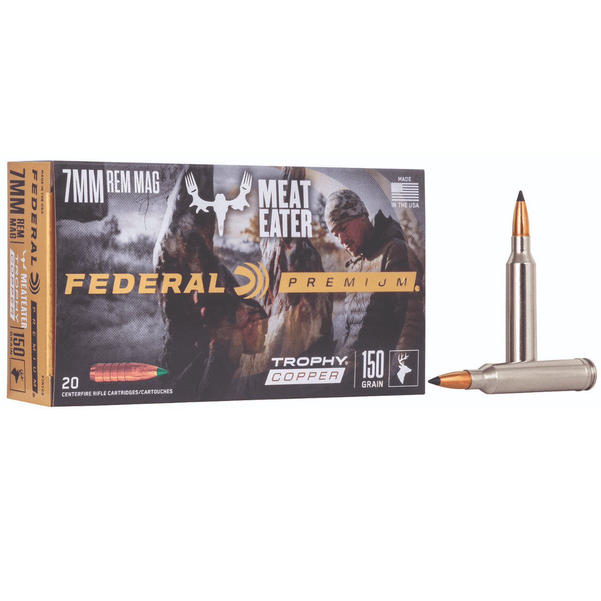 Federal Premium 7mm Rem Mag 150gr Trophy Copper Rifle Ammunition - P7RTC3 Federal Premium 7mm Rem Mag 150gr Trophy Copper Rifle Ammunition - P7RTC3
