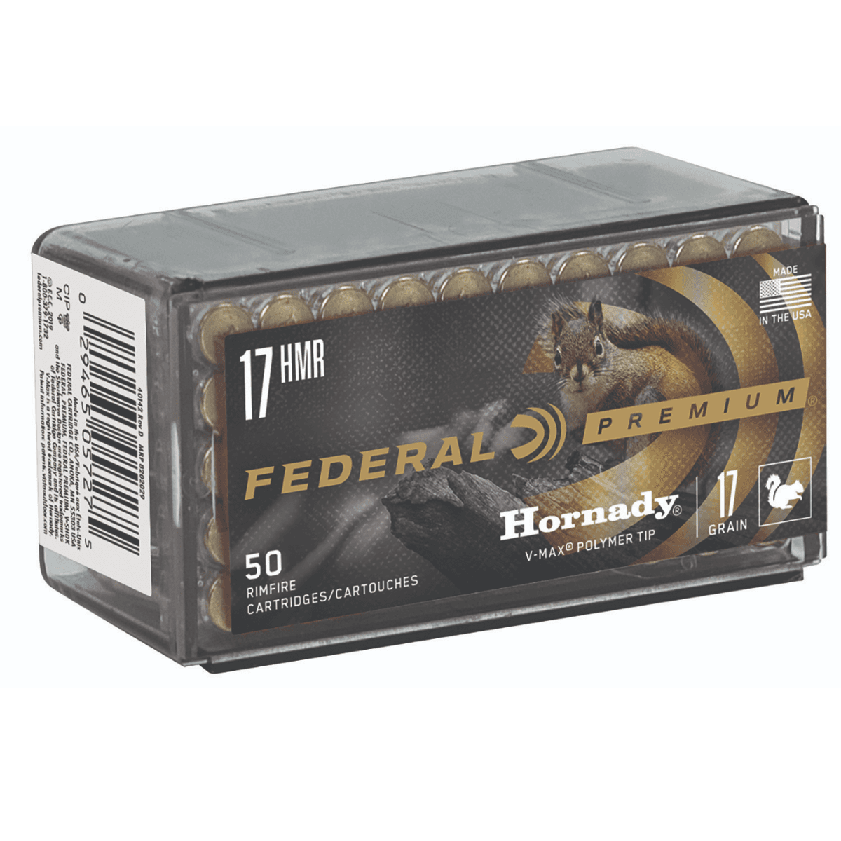 Federal Premium Varmint & Predator 17HMR 17gr Hornady V-Max Ammunition - P771 Federal Premium Varmint & Predator 17HMR 17gr Hornady V-Max Ammunition - P771