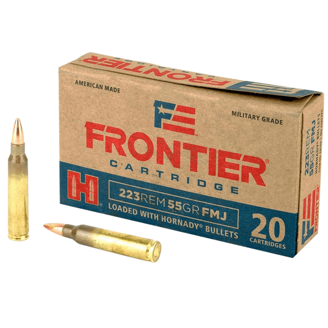 Frontier Cartridge Military Grade Varmint 223 Rem 55gr Full Metal Jacket Ammunition - FR100 Frontier Cartridge Military Grade Varmint 223 Rem 55gr Full Metal Jacket Ammunition - FR100