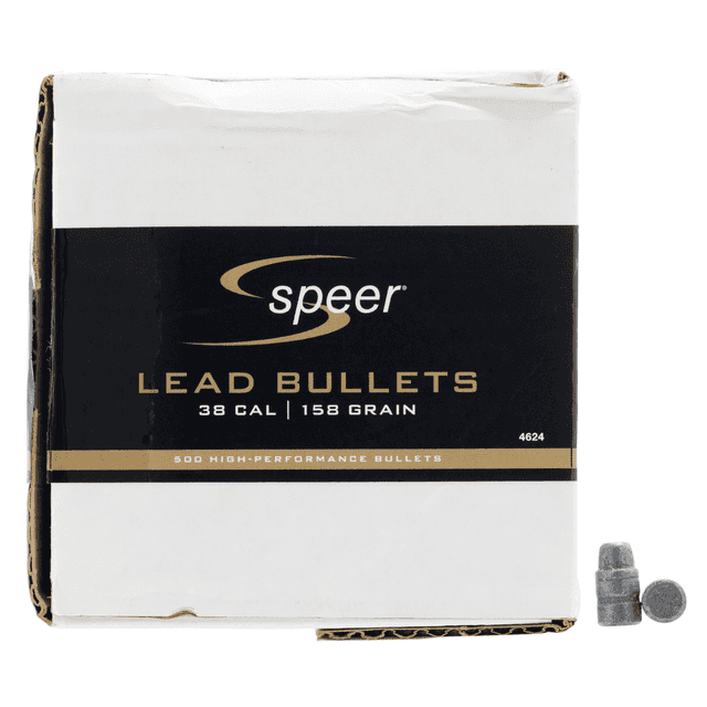 Speer 4624 Handgun 38 Cal .358 158 gr Lead Semi Wadcutter 500 Per Box Speer 4624 Handgun 38 Cal .358 158 gr Lead Semi Wadcutter 500 Per Box