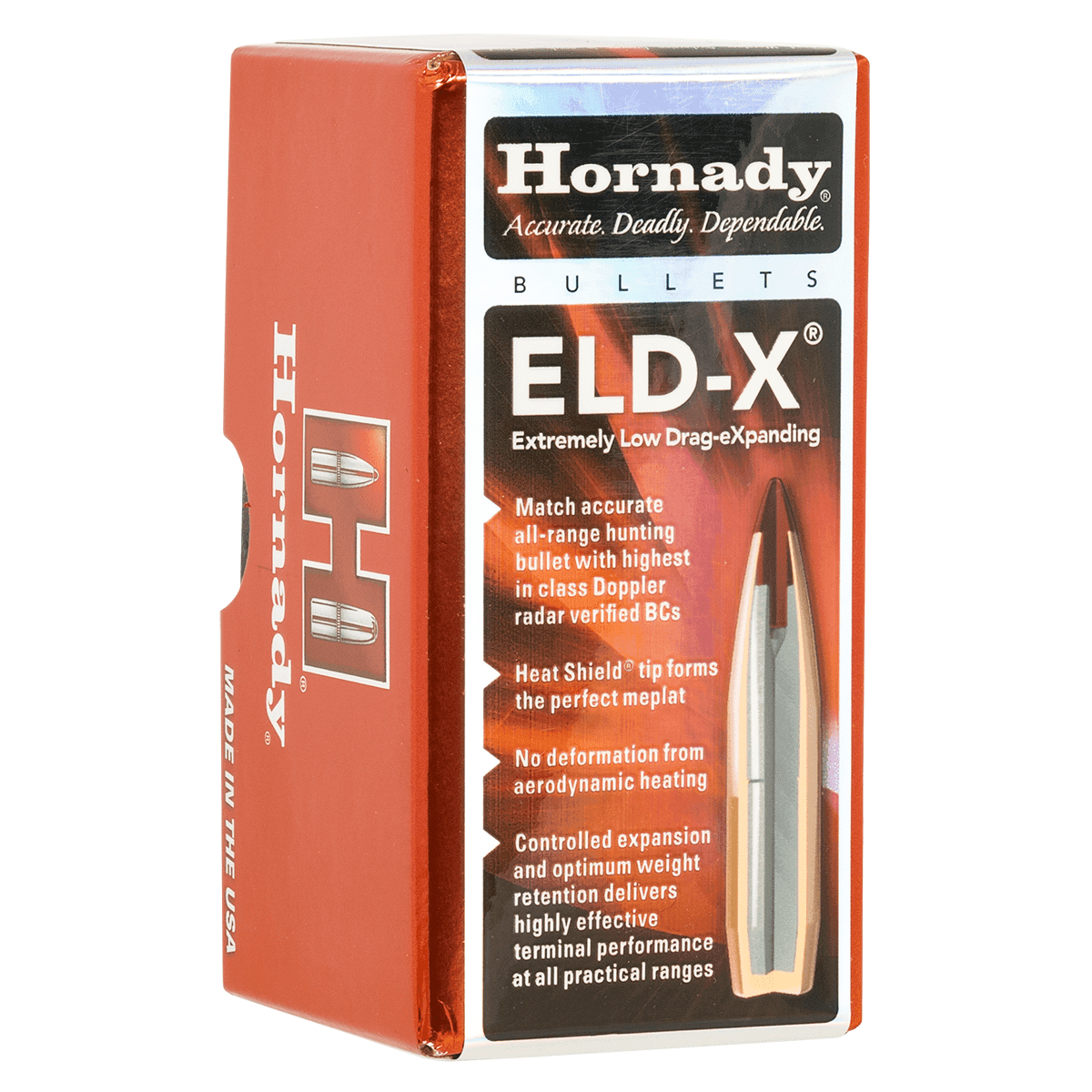 Hornady 22833 ELD-X 22 Cal .224 80 gr Extremely Low Drag Match 100 Per Box Hornady 22833 ELD-X 22 Cal .224 80 gr Extremely Low Drag Match 100 Per Box