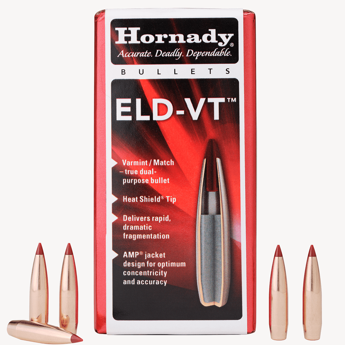 Hornady 22762 ELD-V 22 Cal .224 62 gr 100 Per Box Hornady 22762 ELD-V 22 Cal .224 62 gr 100 Per Box