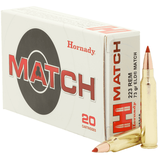 Hornady Match .223 Remington Ammunition 20 Rounds ELD Match Hornady Match .223 Remington Ammunition 20 Rounds ELD Match