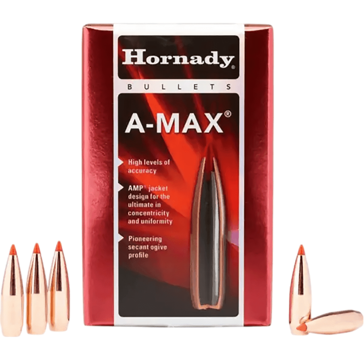 Hornady 30502 A-MAX 30 Cal .308 168 gr A Max 100 Per Box Hornady 30502 A-MAX 30 Cal .308 168 gr A Max 100 Per Box