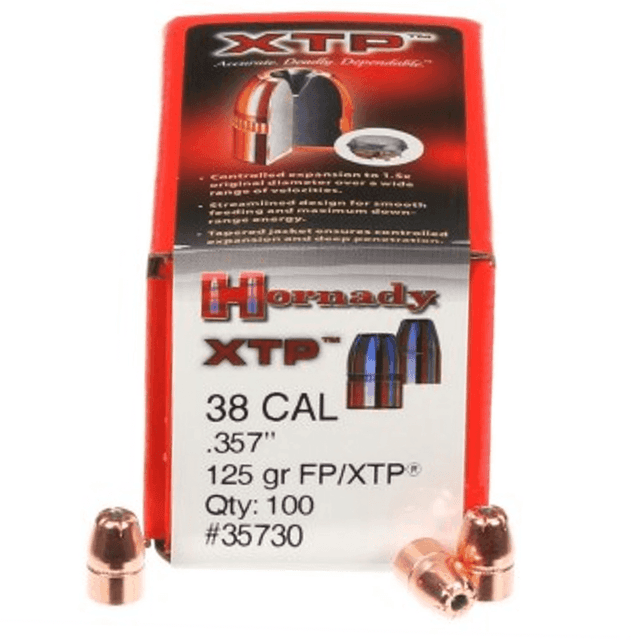 Hornady 35730 XTP 38 Cal .357 125 gr 100 Per Box Hornady 35730 XTP 38 Cal .357 125 gr 100 Per Box