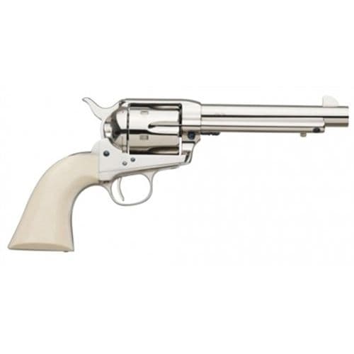 A. Uberti 1873 Cattleman Cody NM Nickel, Ivory Style Grip .45 Colt Single Action Revolver 4 3/4" Barrel 2 A. Uberti 1873 Cattleman Cody NM Nickel, Ivory Style Grip .45 Colt Single Action Revolver 4 3/4" Barrel 2