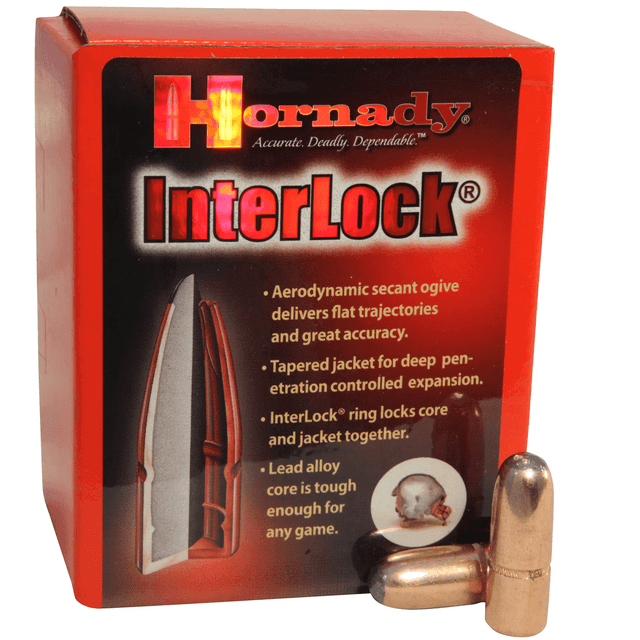 Hornady 4502 InterLock 45 Cal .458 350 gr Round Nose 50 Per Box Hornady 4502 InterLock 45 Cal .458 350 gr Round Nose 50 Per Box