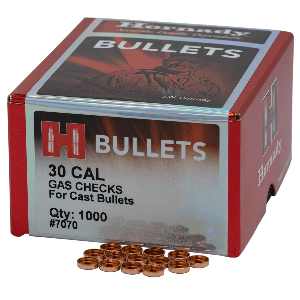 Hornady 7070 Crimp-On Gas Checks 30 Cal Cast Bullets Hornady 7070 Crimp-On Gas Checks 30 Cal Cast Bullets