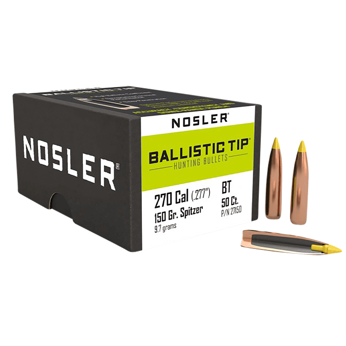 Nosler 28140 Ballistic Tip 7mm .284 140 GR Spitzer/ 50 Per Box Nosler 28140 Ballistic Tip 7mm .284 140 GR Spitzer/ 50 Per Box