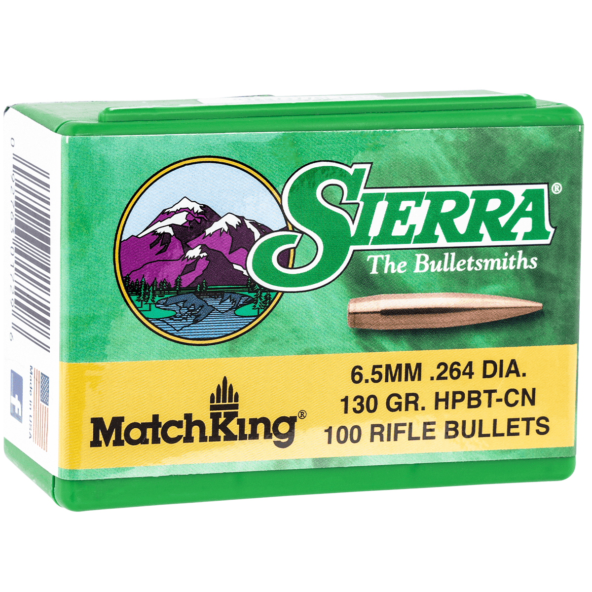 Sierra 1729 MatchKing 6.5 Creedmoor .264 130 gr Hollow Point Boat Tail/ 100 Per Box Sierra 1729 MatchKing 6.5 Creedmoor .264 130 gr Hollow Point Boat Tail/ 100 Per Box