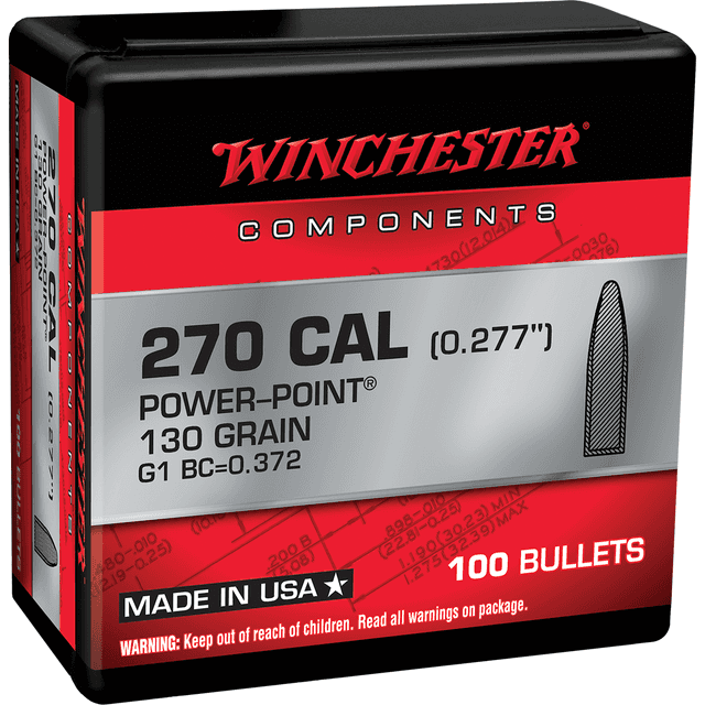Winchester Ammo WB270P130X Centerfire Rifle 270 Win .277 130 gr Power Point 100 Per Box Winchester Ammo WB270P130X Centerfire Rifle 270 Win .277 130 gr Power Point 100 Per Box