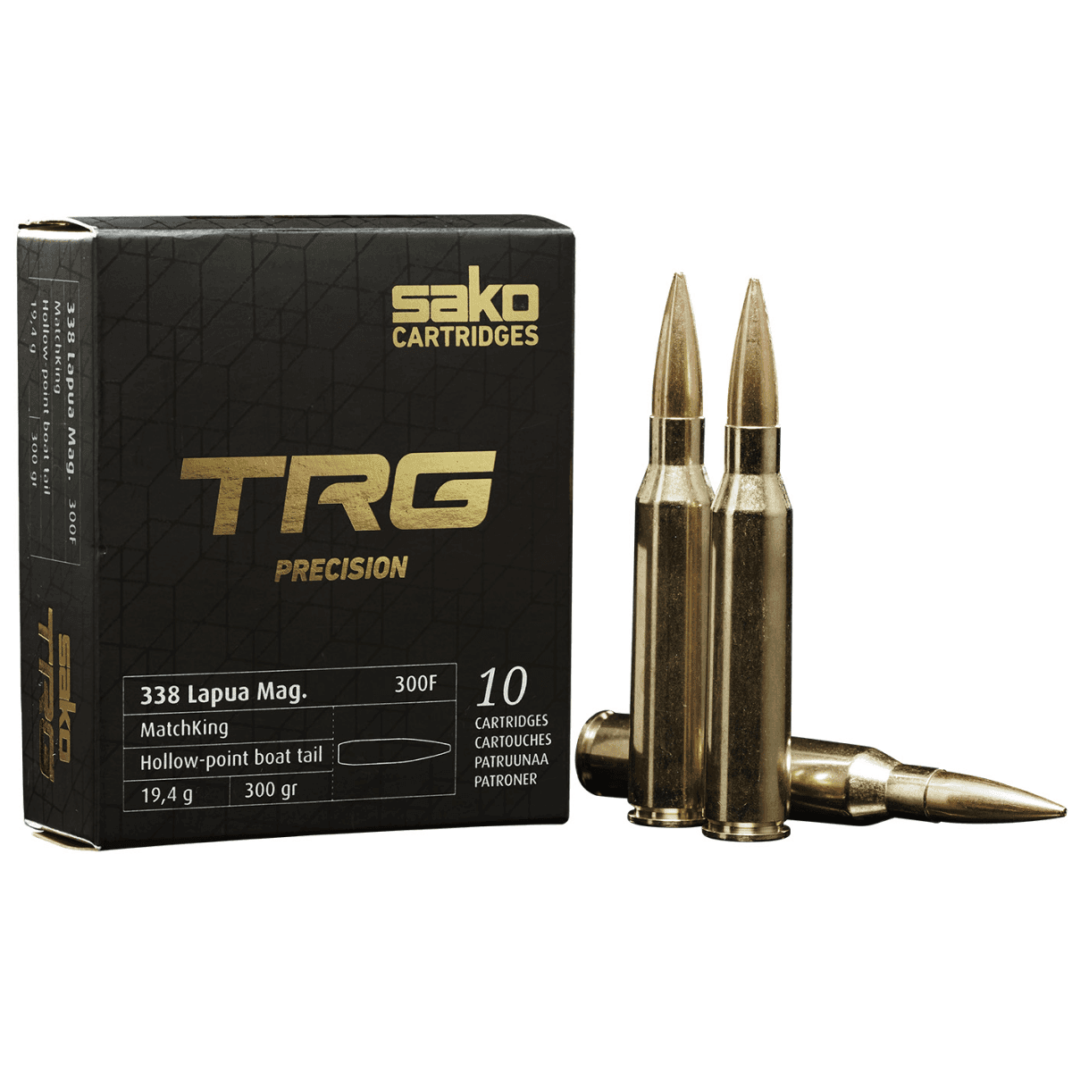SAKO TIKKA MatchKing 338 Lapua Mag 300 grain 10 rounds per 10 boxes per case- 159349 SAKO TIKKA MatchKing 338 Lapua Mag 300 grain 10 rounds per 10 boxes per case- 159349