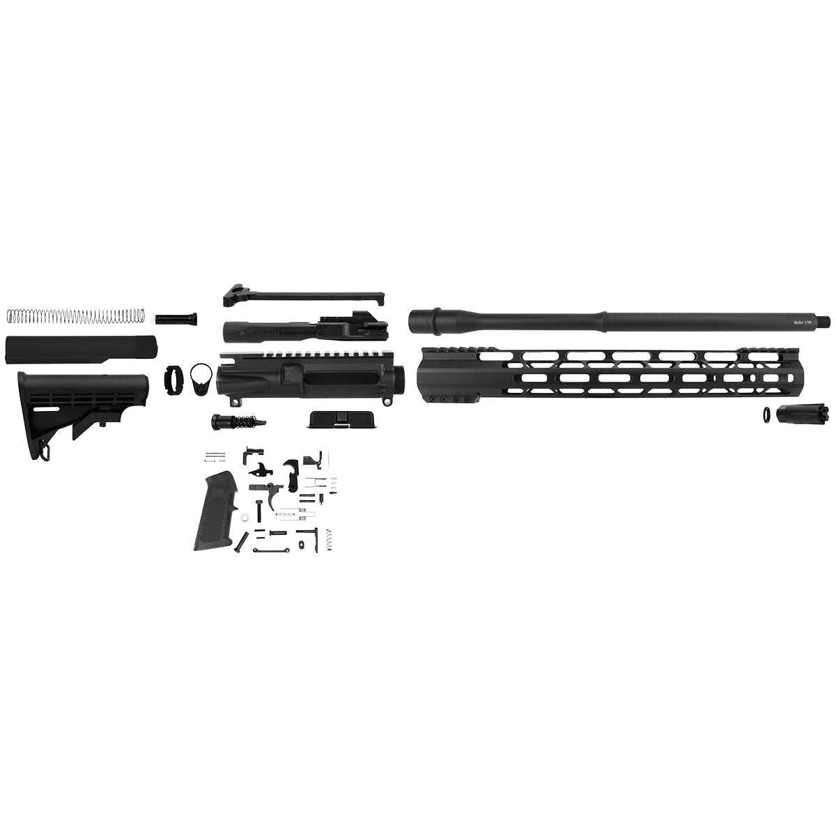 TacFire SSRK9MM16LPK AR Build Kit Rifle 9mm Luger AR-15 Black Nitride Steel 1/2"-36 tpi TacFire SSRK9MM16LPK AR Build Kit Rifle 9mm Luger AR-15 Black Nitride Steel 1/2"-36 tpi