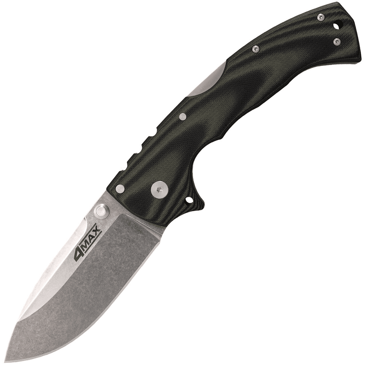 Cold Steel CS62RMA 4-Max Elite 4" Folding Drop Point Stonewashed S35VN SS Blade/6" Black G10 Handle Includes Belt Clip Cold Steel CS62RMA 4-Max Elite 4" Folding Drop Point Stonewashed S35VN SS Blade/6" Black G10 Handle Includes Belt Clip