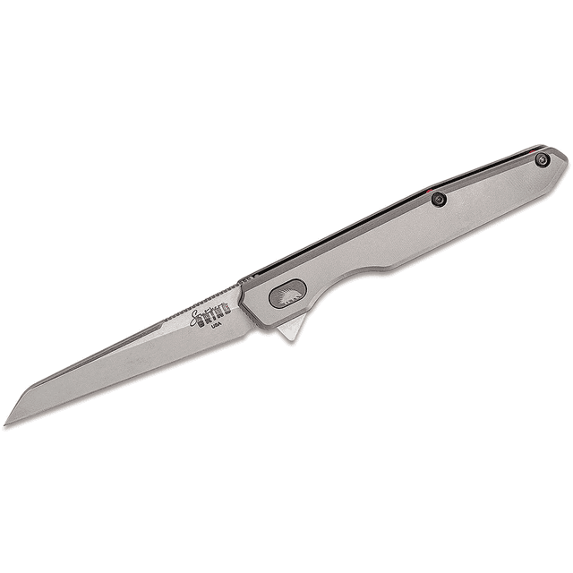Southern Grind SG08050011 Quill 3.50" Folding Tanto Plain Stonewashed S35VN SS Blade, Silver Titanium Handle Southern Grind SG08050011 Quill 3.50" Folding Tanto Plain Stonewashed S35VN SS Blade, Silver Titanium Handle