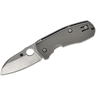 Spyderco C158TIP2 Techno 2 2.52" Folding Sheepsfoot Plain CTS XHP Steel Blade/Matte Stonewashed Titanium Handle Spyderco C158TIP2 Techno 2 2.52" Folding Sheepsfoot Plain CTS XHP Steel Blade/Matte Stonewashed Titanium Handle
