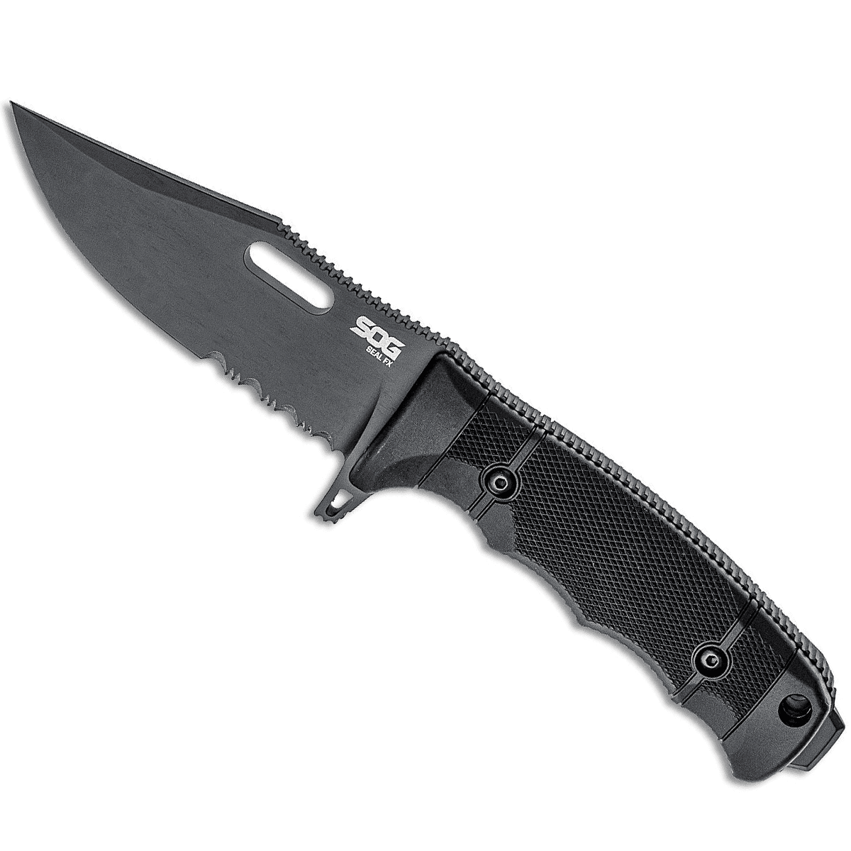 S.O.G SOG17210157 Seal FX 4.30" Fixed Clip Point Part Serrated Knife S.O.G SOG17210157 Seal FX 4.30" Fixed Clip Point Part Serrated Knife