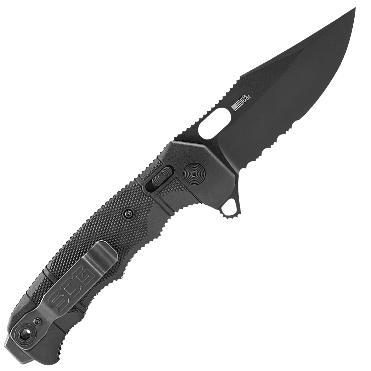 S.O.G SOG12210557 Seal XR 3.90" Folding Clip Point Part Serrated Knife S.O.G SOG12210557 Seal XR 3.90" Folding Clip Point Part Serrated Knife