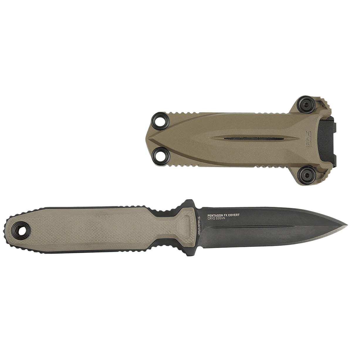 S.O.G SOG17610457 Pentagon FX Covert 3.41" Fixed Spear Point Knife S.O.G SOG17610457 Pentagon FX Covert 3.41" Fixed Spear Point Knife